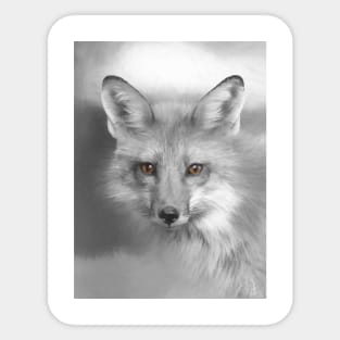Red Fox Face Sticker